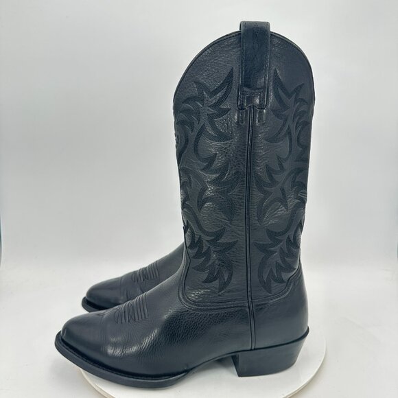 Ariat Heritage Men Size 9EE 34770 Black Leather Pull On Western Cowboy Boot - Picture 1 of 12